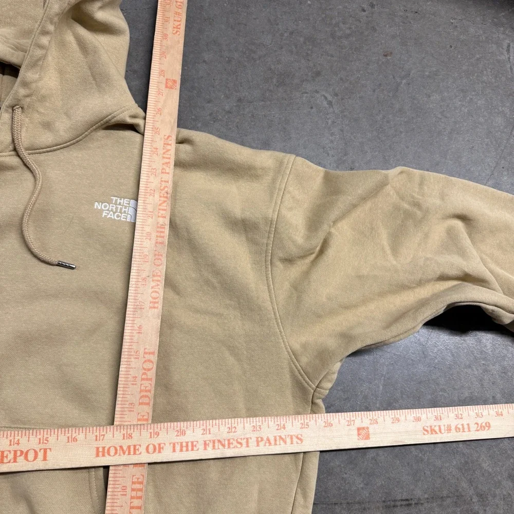 The North Face Mens Circular Design‎ Hoodie Khaki Tan Fleece Pullover XL